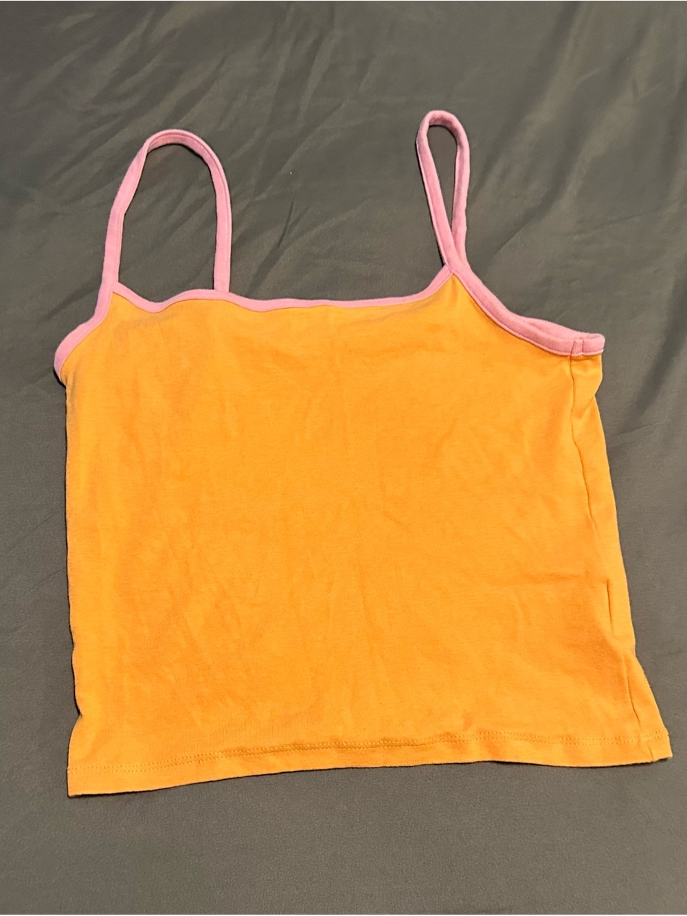 Orange & Pink Contrast Cami Tank Top